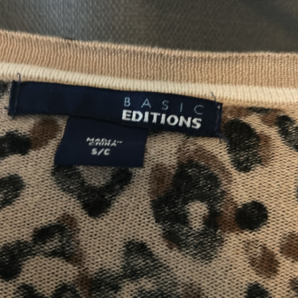 Basic Edition Leopard Print Cardigan - Picture 3 of 5